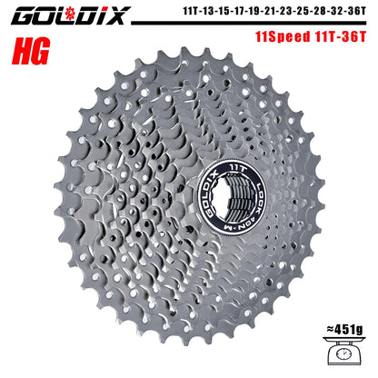 GOLDIX 8–12 Speed Cassette 11-25T 11-28T 11-32T 11-34T 11-36T Compatible Shimano SRAM - EXPROTAS
