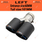 EPLUS Car Carbon Fiber Matte Muffler Tip Y Shape Double Exit Exhaust Pipe Mufflers Nozzle Decoration Universal Stainless Blue-EXPROTAS