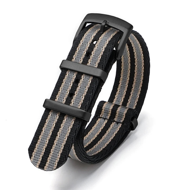 Nylon Watch Strap 24mm for Omega Seiko Mens Canvas Sport Band