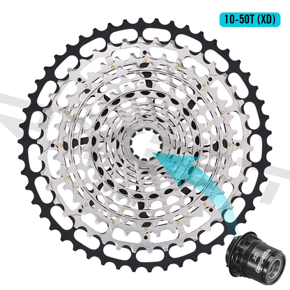SPEDAO MTB Cassette 10–50T | 12-Speed XD Compatible Sprocket Steel Flywheel