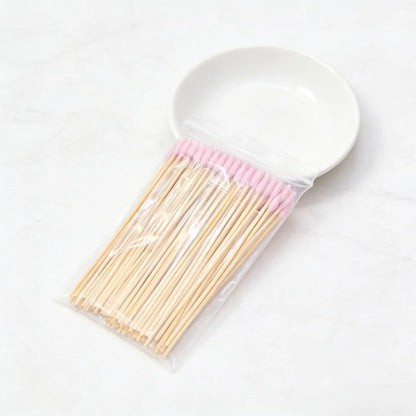 300PCS Cotton Swabs Pointed Tip Wooden Handle Precision Buds