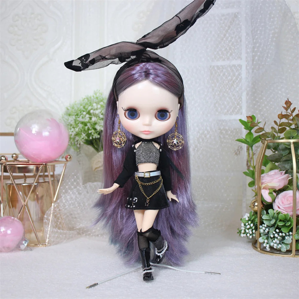 ICY DBS Blythe Doll White Skin Joint Body Long Colourful Hair Glossy Face
