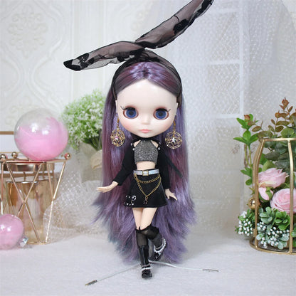 ICY DBS Blythe Doll White Skin Joint Body Long Colourful Hair Glossy Face