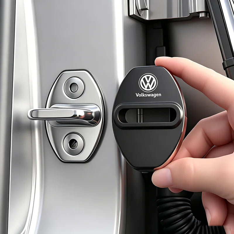 4Pcs Car Door Lock Cover Protective Buckle Sticker for VW Golf MK6