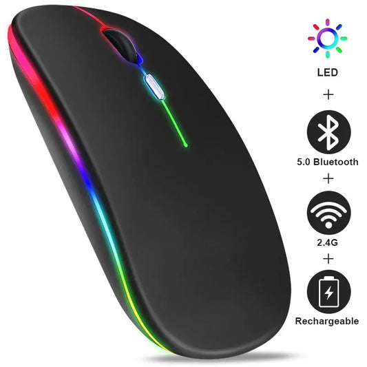 RGB Wireless Bluetooth Mouse 3600DPI LED Rechargeable for PC Laptop Gamer