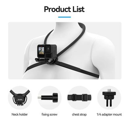 TELESIN Neck Mount Holder for Phone GoPro Insta360 DJI Action Camera 2-in-1