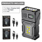 2/1Pcs Mini LED Flashlight Rechargeable USB Torch Bright Magnetic for Camping