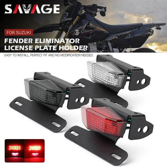 Motorcycle License Plate Holder LED Light For SUZUKI DRZ400SM DRZ400 SM/S/E DRZ DRZ400S Tail Tidy Motorcycle Fender Eliminator-EXPROTAS