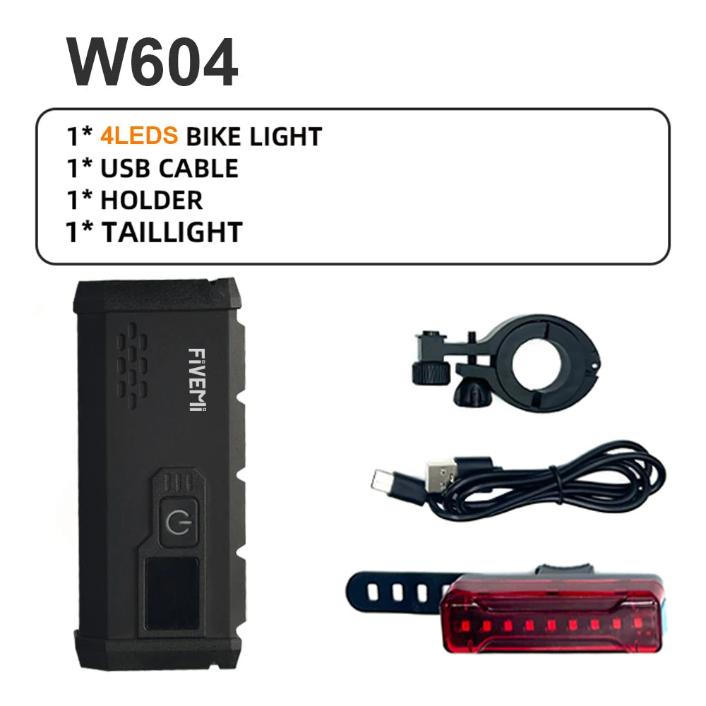 Bicycle Light Front 10000mAh Rechargeable Waterproof USB Lamp for Bikes
