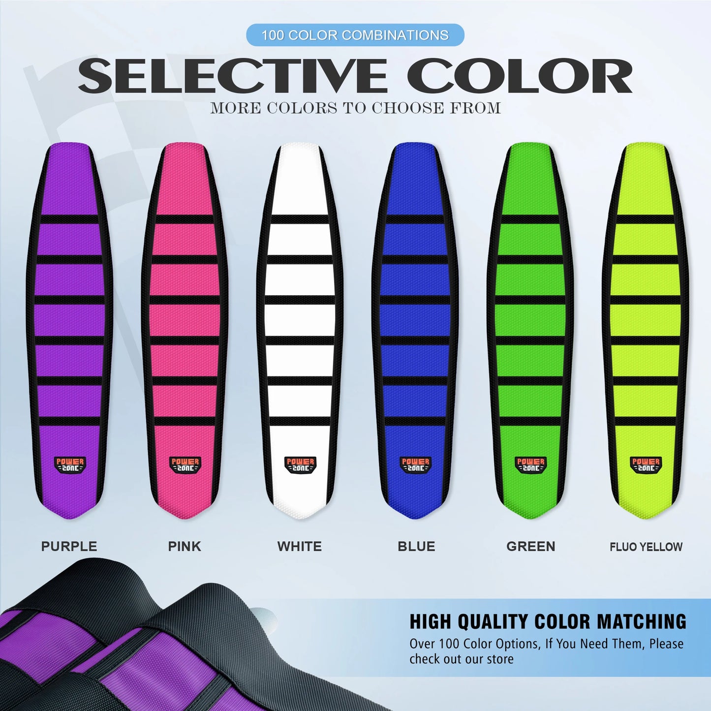 Soft Non-Slip Ribbed Dirt Bike Seat Cover Universal for SXF EXC KXF CRF