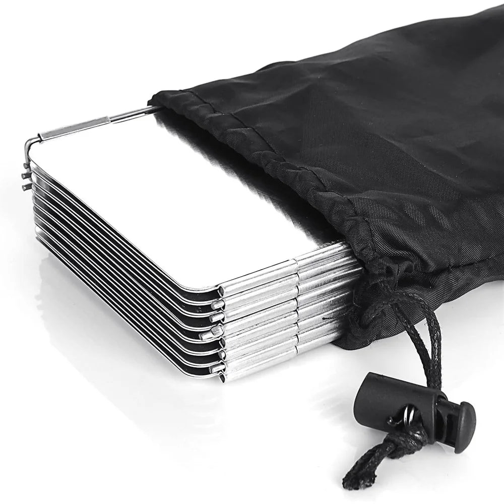Camping Stove Wind Shield Foldable Gas Cooker Outdoor Alloy Windscreen