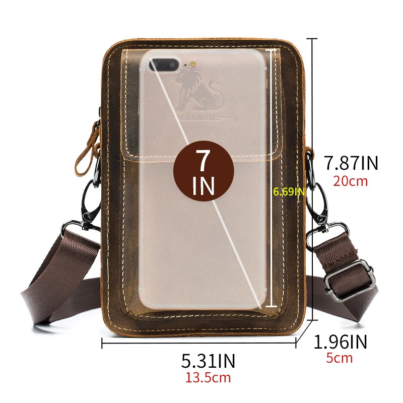 EXPROTAS Phone Waist Bag Crossbody Shoulder Bag for Men
