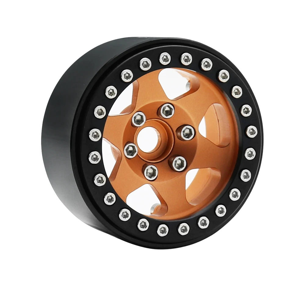 1.9" Metal 6-Spoke Beadlock Wheel Rim for 1/10 RC Crawler TRX4 SCX10 Capra D90 - EXPROTAS
