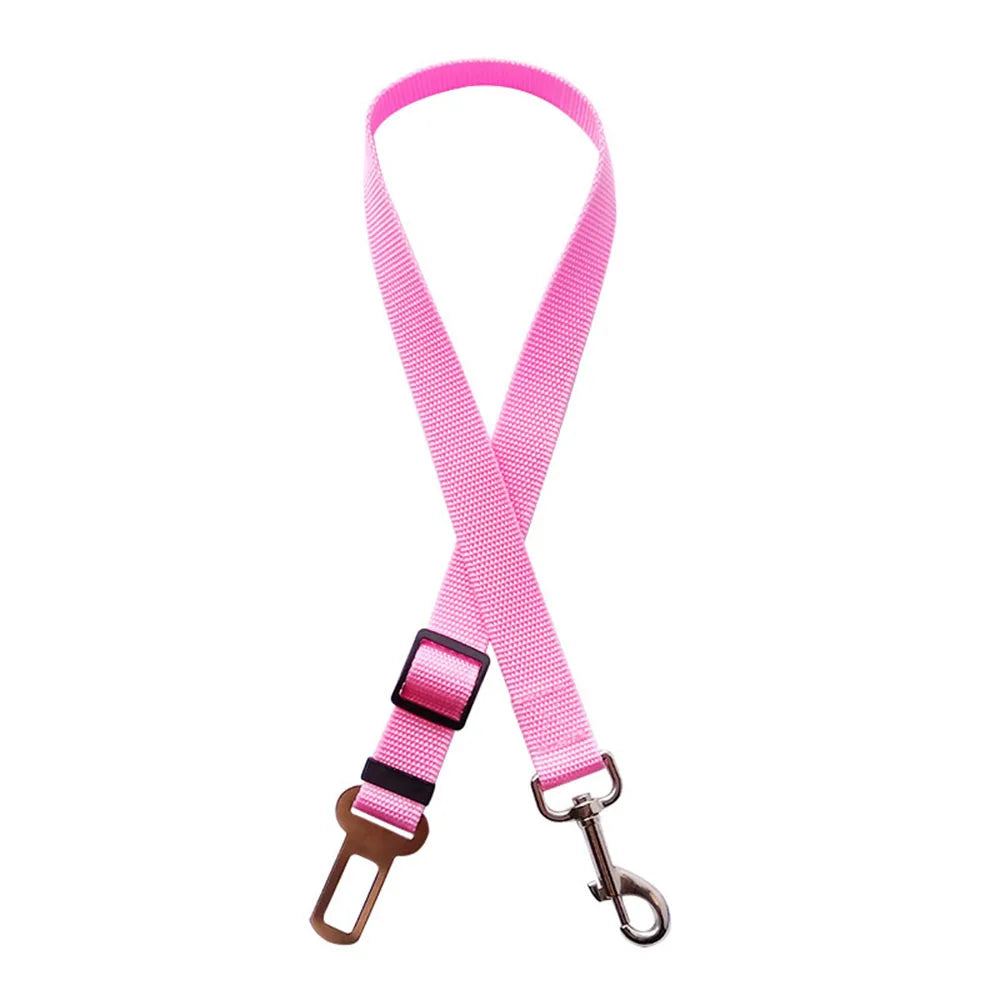 Adjustable Dog Car Seat Belt Harness Travel Safety Elastic Restraint Strap