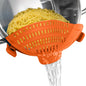 1pc Adjustable Silicone Clip-On Strainer for Pots Pans Bowls Kitchen