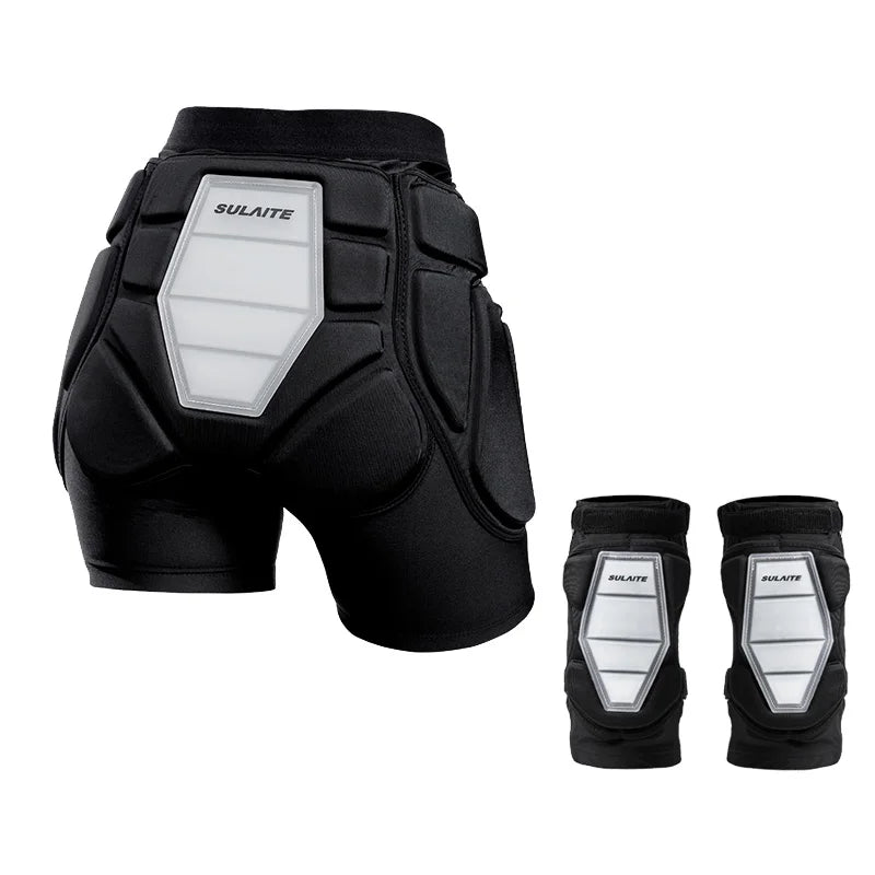 Knee Pads Protective Padded Shorts with 2x for Cycling Snowboarding