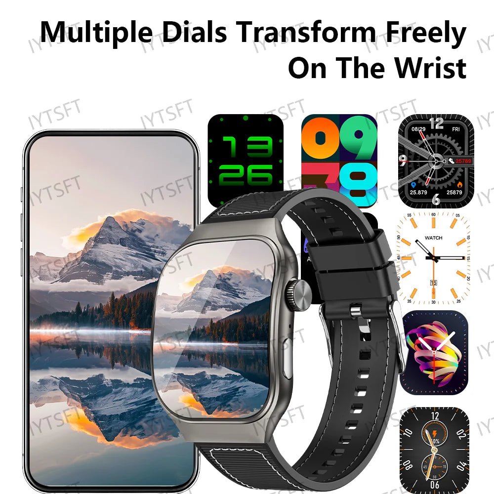 LAXASFIT Smart Watch Heart Rate Monitor 2.01 Inch Touch Screen for Men Women