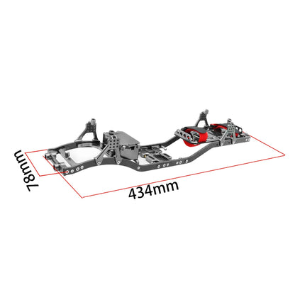 1/10 RC Crawler 4mm Carbon Fiber Chassis Frame CNC Girder Kit for Axial SCX10 II - EXPROTAS