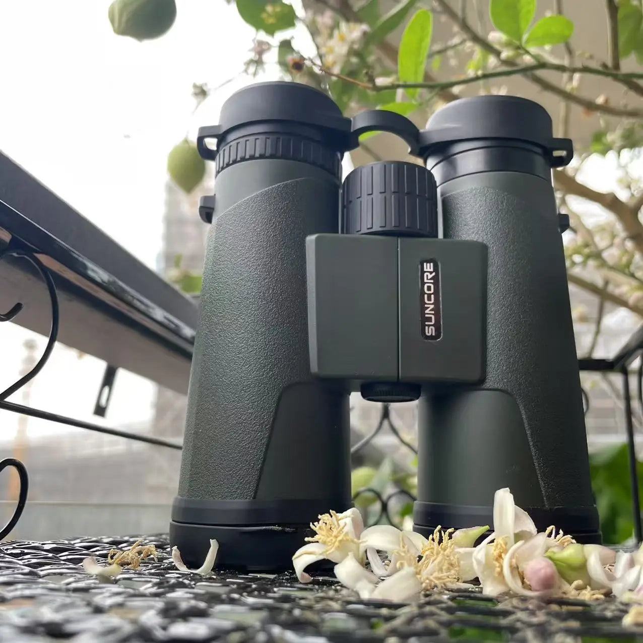 SUNCORE 10x42 Green Binoculars Outdoor Bird Watching Hunting Travel Optics