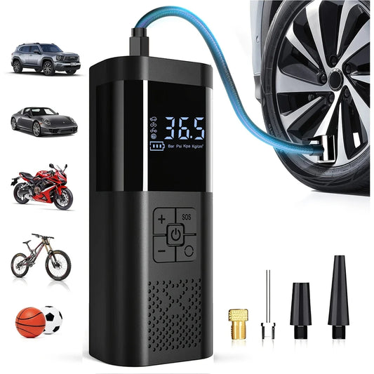 Cordless Tire Inflator Pump Portable Car Air Compressor 150PSI 3X Faster