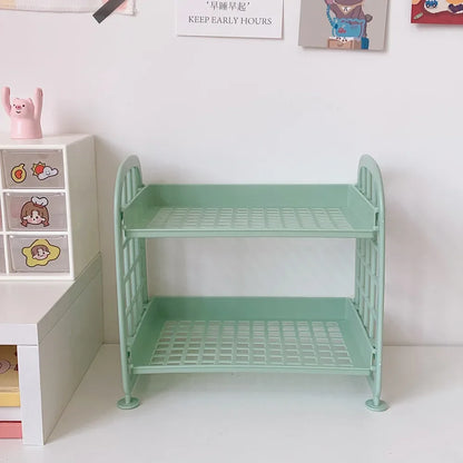 Desktop Stationery Rack Organizer Multi-Functional Plastic Shelf Makeup Holder