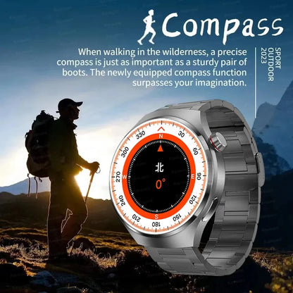 For HUAWEI GT4 Pro GPS NFC Smart Watch Men 360*360 AMOLED Screen Heart rate Bluetooth Call IP68 Waterproof Man Smartwatch 2024-EXPROTAS