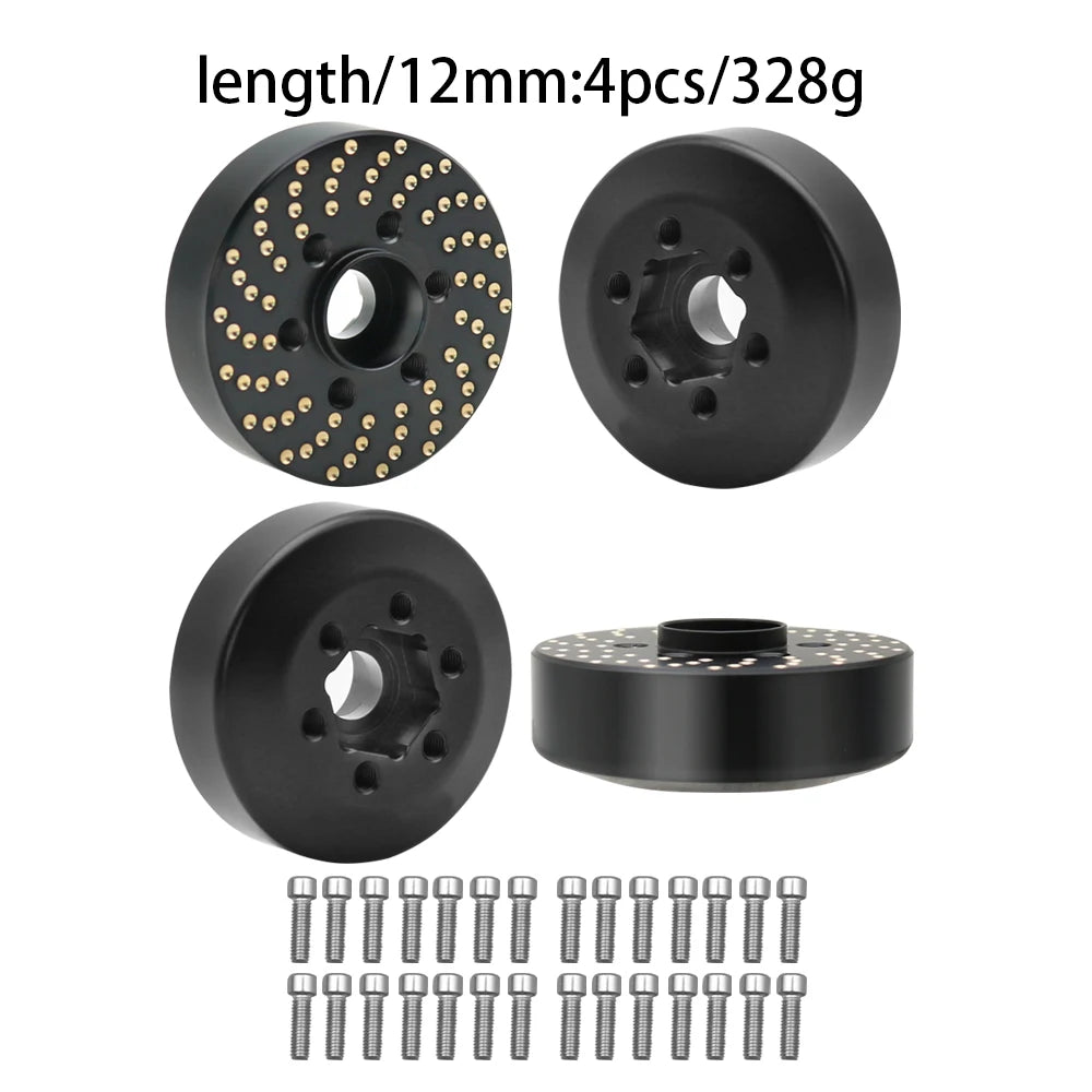 Brass Wheel Hex Hub Adapter for 1.9/2.2 Beadlock RC Crawler Axial SCX10 TRX4 TRX6 - EXPROTAS