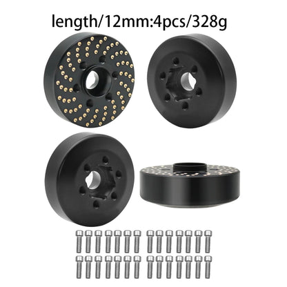Brass Wheel Hex Hub Adapter for 1.9/2.2 Beadlock RC Crawler Axial SCX10 TRX4 TRX6 - EXPROTAS