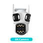 Three Lens PTZ IP Camera Outdoor 6K HD Three Screen WiFi Security Camera Auto Tracking 4K Dual Len Wirelss CCTV Camera iCsee-EXPROTAS