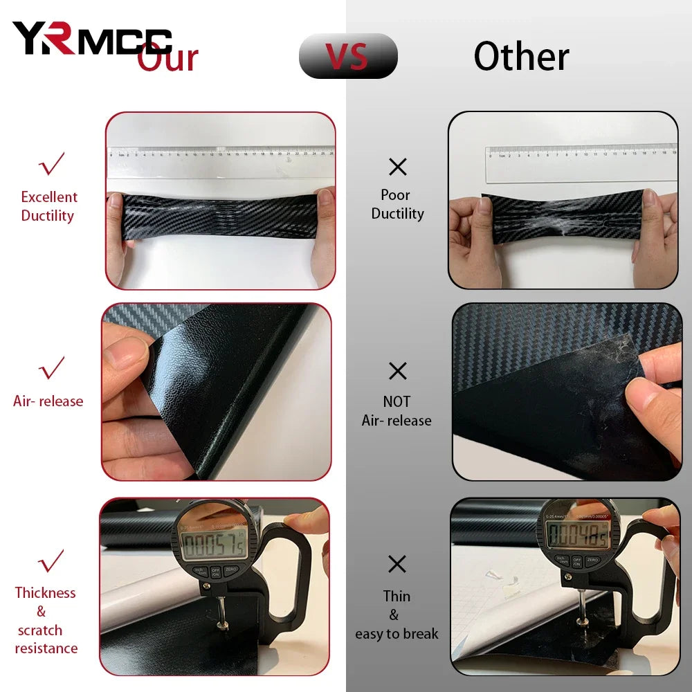 Car Stickers 3D 4D 5D 6D Carbon Fiber Vinyl Wrap Films 150cm Gloss Auto Body Film Motorcycles Sticker Covers for Car Accessories-EXPROTAS