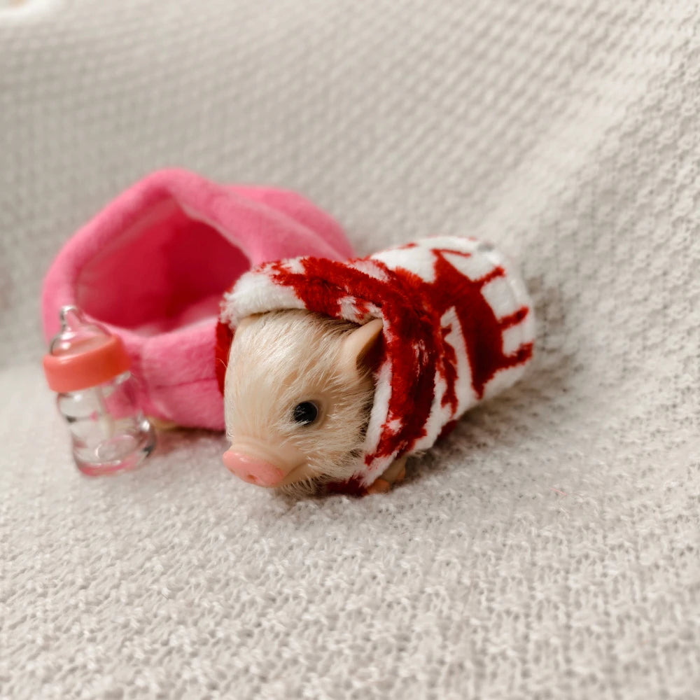 5 Inch Silicone Piglet Cute Realistic Mini Animal Doll Toy
