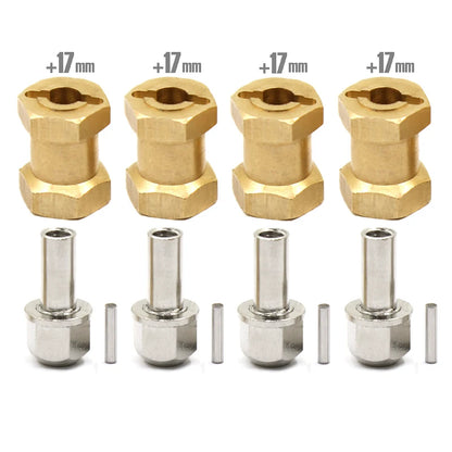 4pcs 12/15/17mm Wheel Hex Adapters for 1/10 RC Crawler TRX4 SCX10 D90 D110