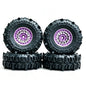 4PCS Beadlock Wheel Tyres for RC Crawler 1/18 TRX4M SCX24 FCX24
