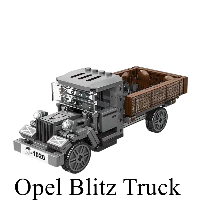 M3A1 Scout Car M6 Truck M22 Locust WW2 Normandy Building Blocks Military Brick Set Gift