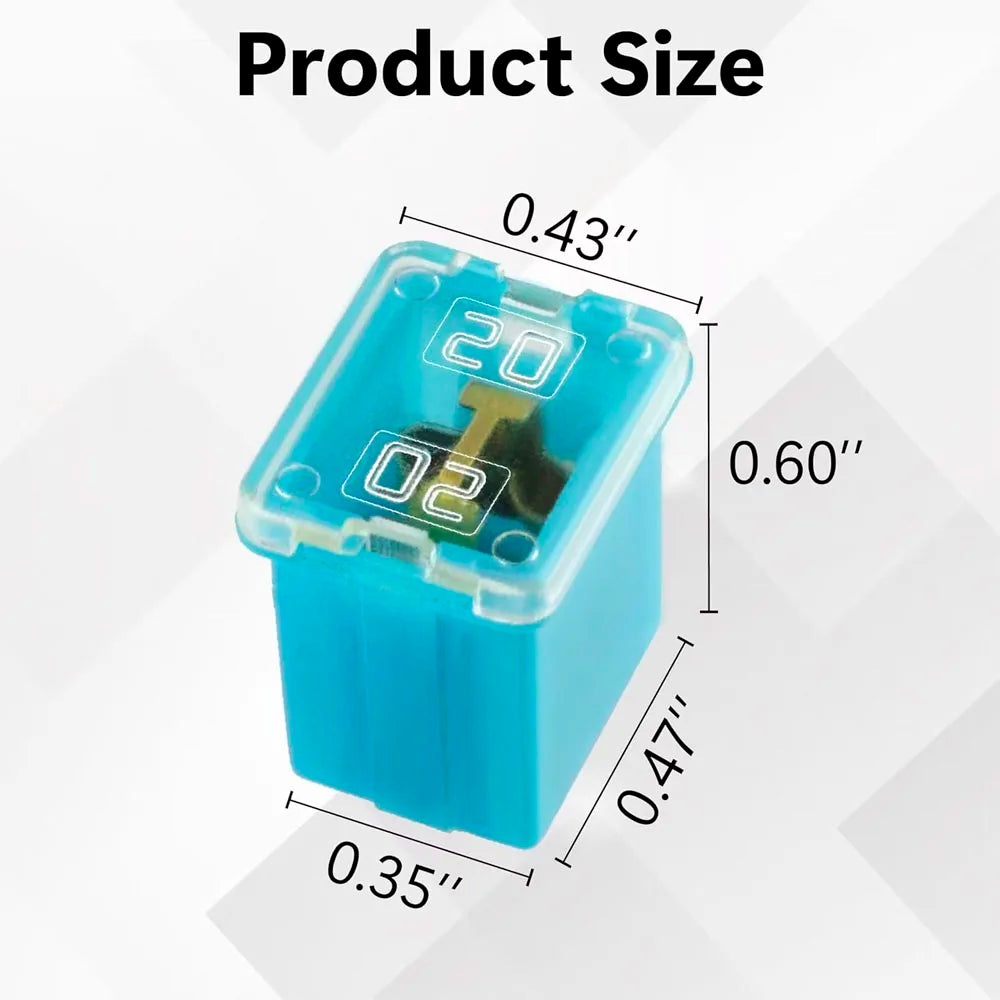 60Pcs Fuse Assortment Box Jcase Low Profile Automotive 20A 25A 30A 40A 50A 60A