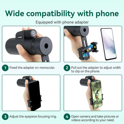 SVBONY SX32 Professional Zoom HD Powerful Portable Long Distance Monocular Telescope For Sports Outdoor Hunting Camping Travel-EXPROTAS
