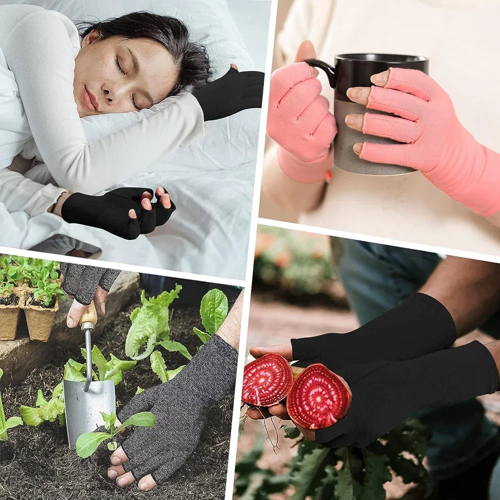 Arthritis Gloves Compression Fingerless Support Pain Relief for Men Women
