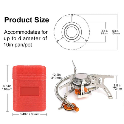 Gas Stove Portable 3500W Camping Butane Outdoor Cooking Cooker Burner