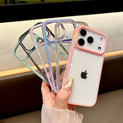 Gradient Candy Clear Case for iPhone 12-17 Air Pro Max Plus Camera Cover