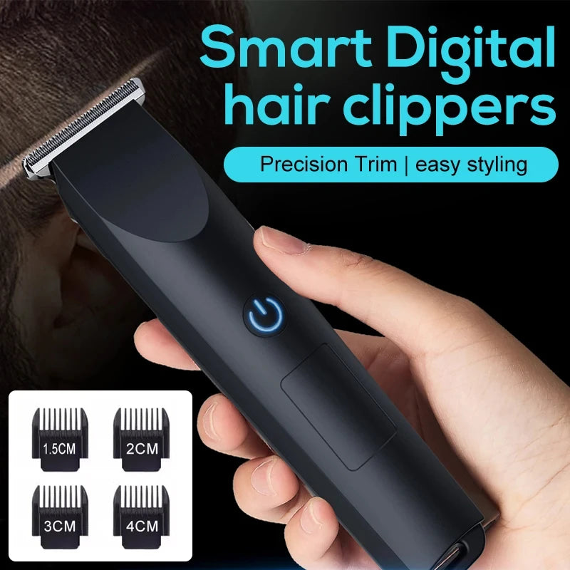 Electric Hair Clipper Hair Trimmer Cordless USB Adjustable Cutter Head for Men