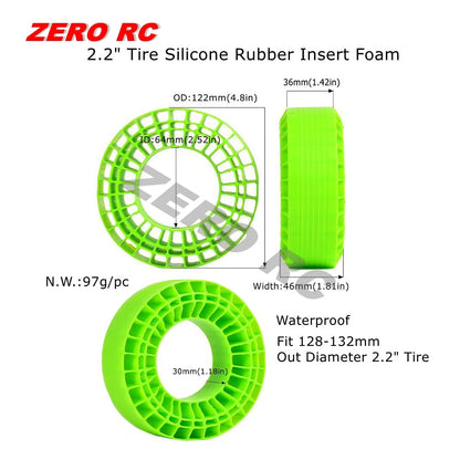 RC Crawler Tire Inserts Silicone Rubber Foam 1/10 Fit 1.9" 2.2" Wheels