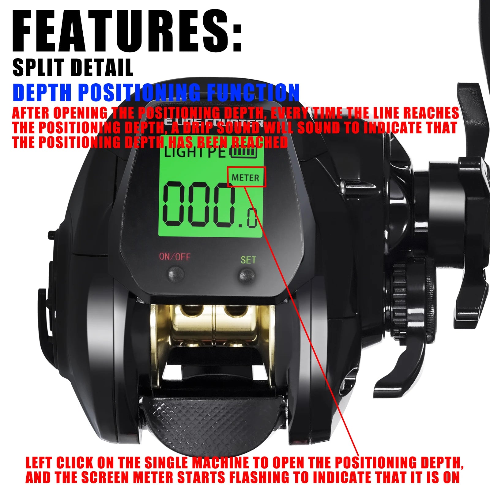 SAMOLLA Baitcasting Fishing Reel Electronic Big Led Screen High Speed 7.2:1 10kg Saltwater Waterproof Cast Drum Wheel Casting-EXPROTAS