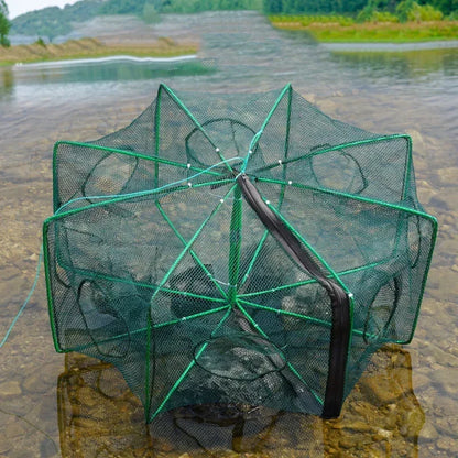 Fishing Net Crayfish Trap Folding Mesh Cage Crab Shrimp Catcher