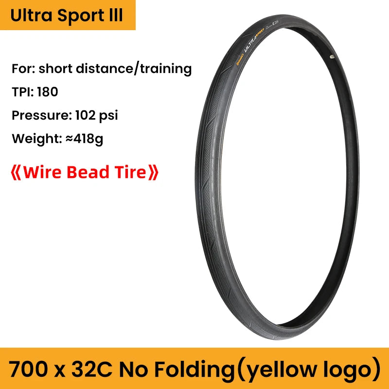 700x25C 28C 32C Continental Road Tyre Ultra Sport III Grand Sport Race
