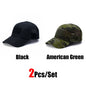 2Pcs Camouflage Baseball Cap Breathable Sun Hat Outdoor Hunting Fishing