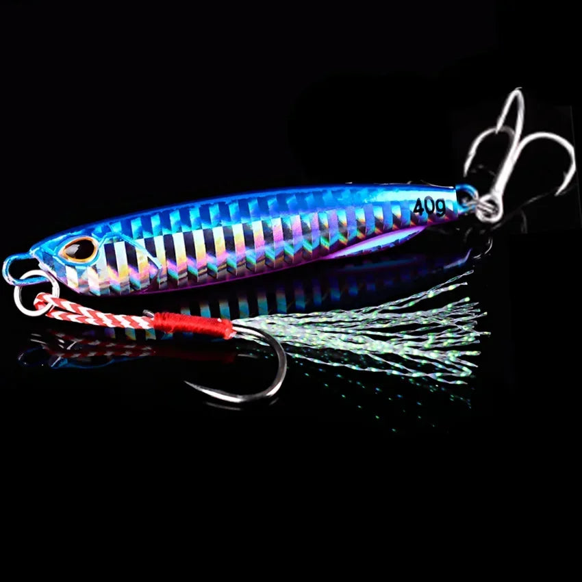 Metal Jig Fishing Lure 10g-60g Cast Hook Swimbait 3D Laser Wobbler Pike Spoon Carp Spinner Sea Tackle Kit Pesca Artificial Bait