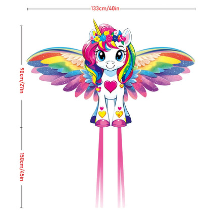 1.4-Meter Foal Kite Easy to Fly for Beginners Colorful Wings Irregular Shape