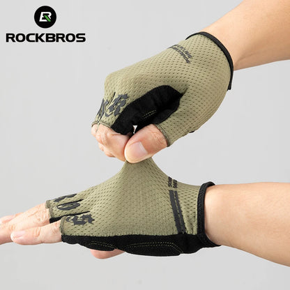 ROCKBROS Cycling Gloves Half-Finger Shockproof Breathable High-Elastic Summer Bike Gloves
