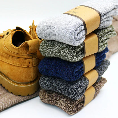 3 Pairs Merino Wool Socks Mens Thick Thermal Hiking Work Boot Winter