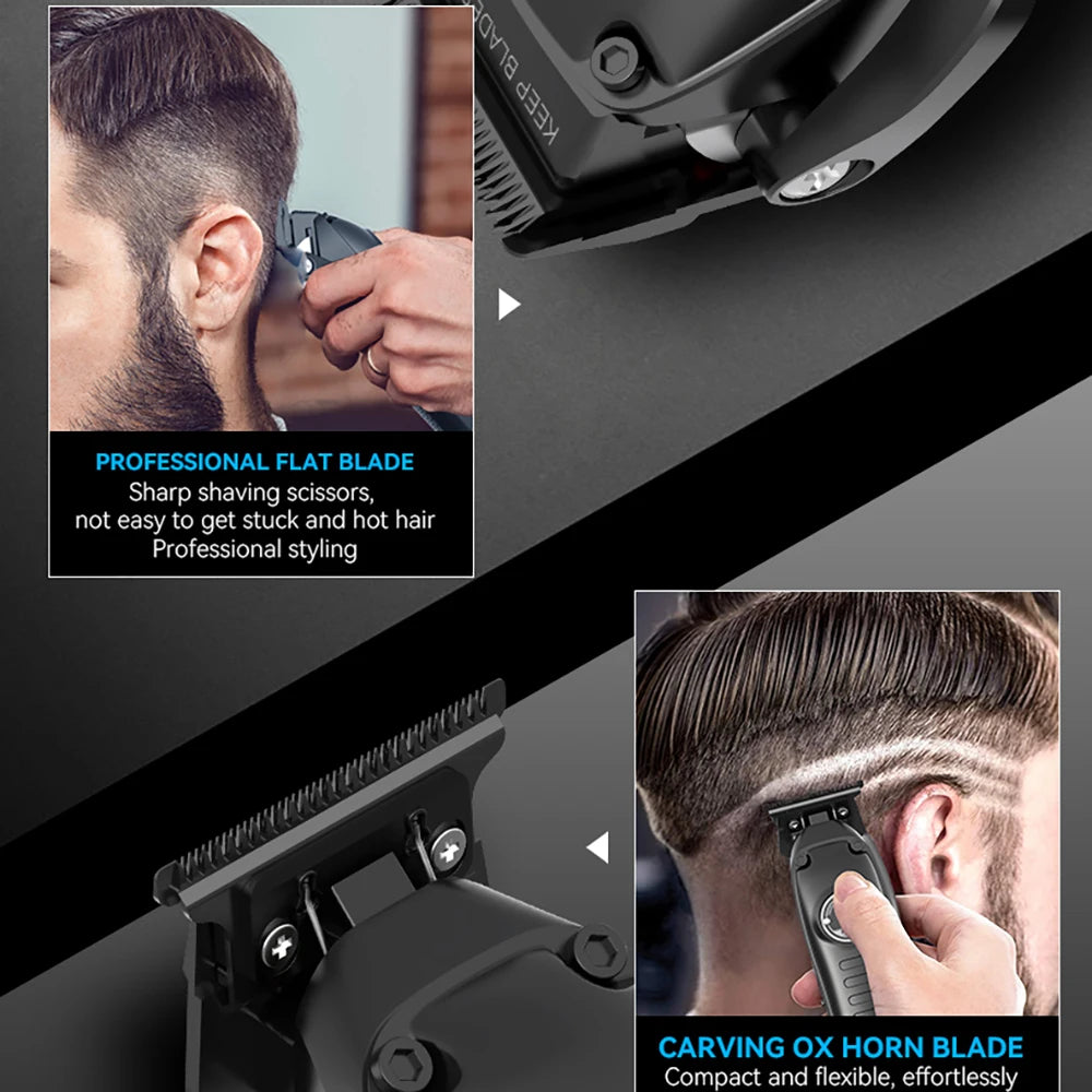 Kemei Professional Barber Fade Clippers 0mm Zero Gapped Edgers Hair Trimmer Electric Men Bald Head Finish Hair Cutting Machine-EXPROTAS